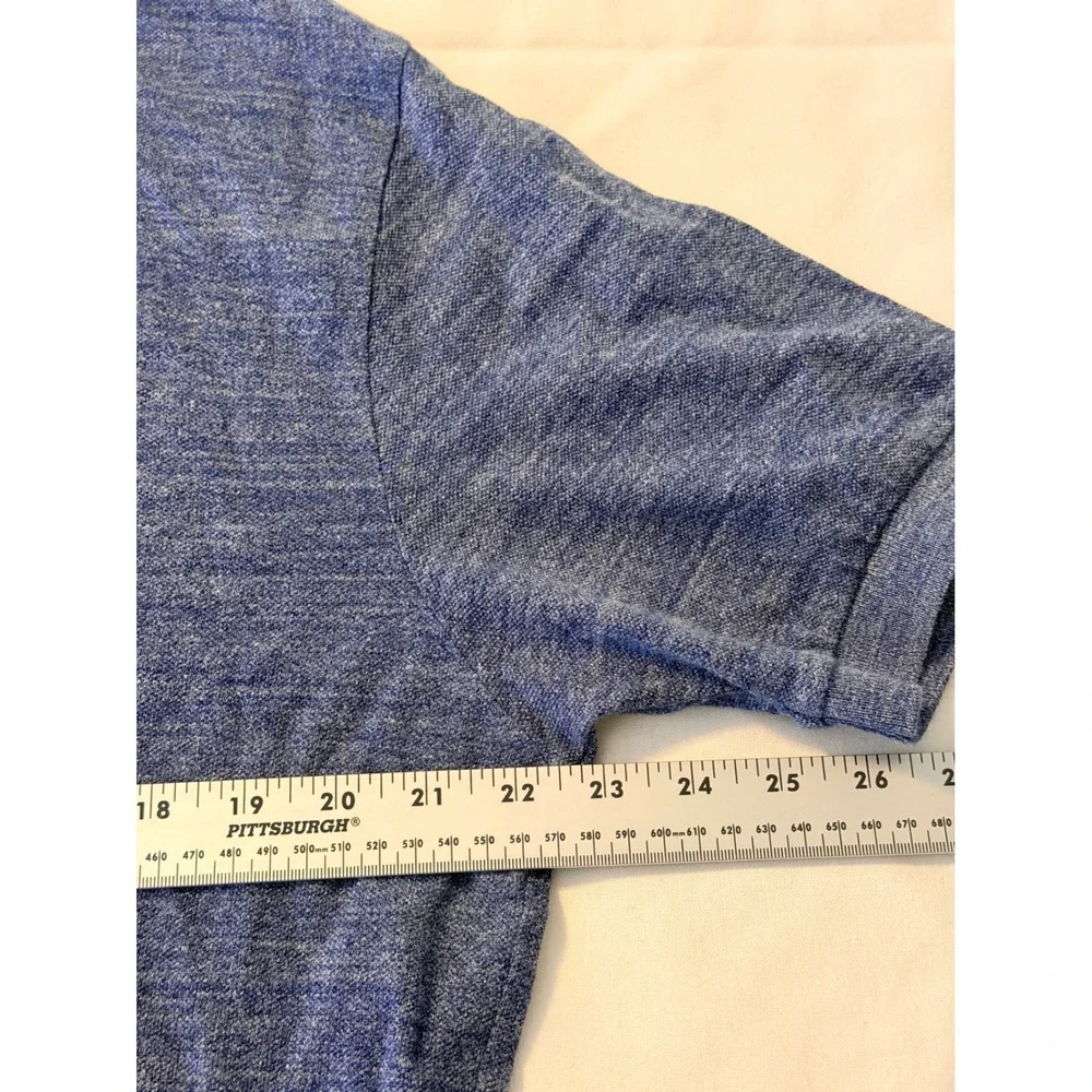 Polo Ralph Lauren Mens Large Blue Heather Cotton Short Sleeve Pony Logo Polo